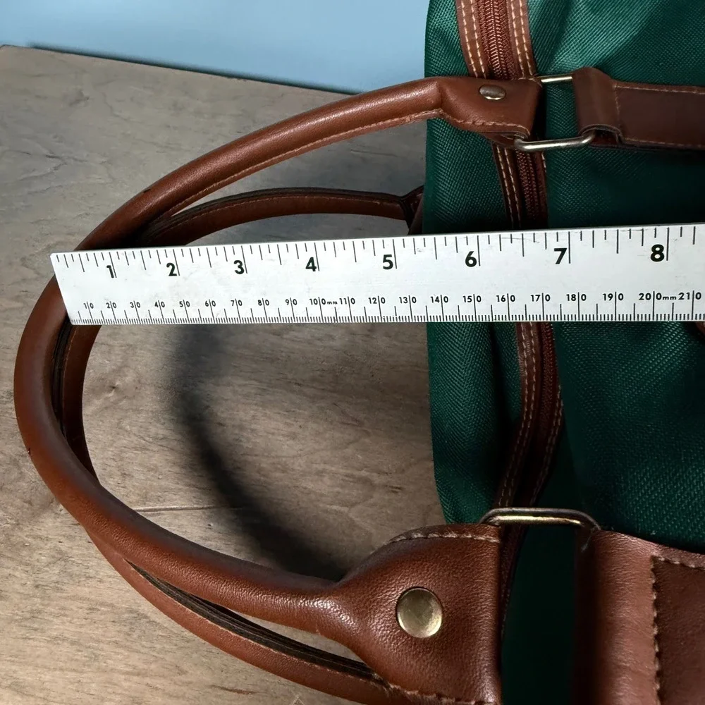 Vintage 90s Polo Ralph Lauren Duffle Bag Mens Large Green Canvas Travel Bag